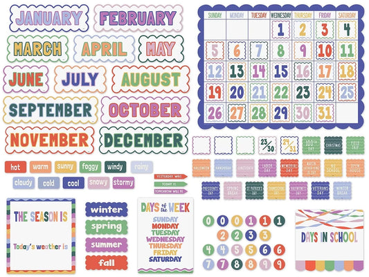 Color Crush Calendar Bulletin Board Set - US 1813