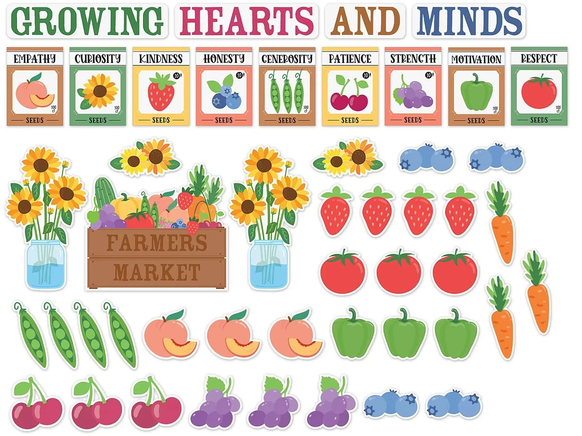 Farmers Market Growing Hearts Bulletin Board Set - US 5632