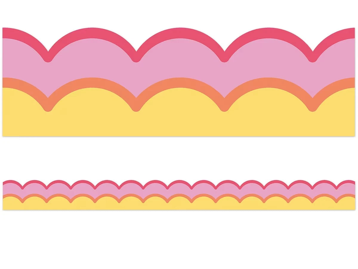 Retro Remix Warm Waves Scalloped Border - US 1221
