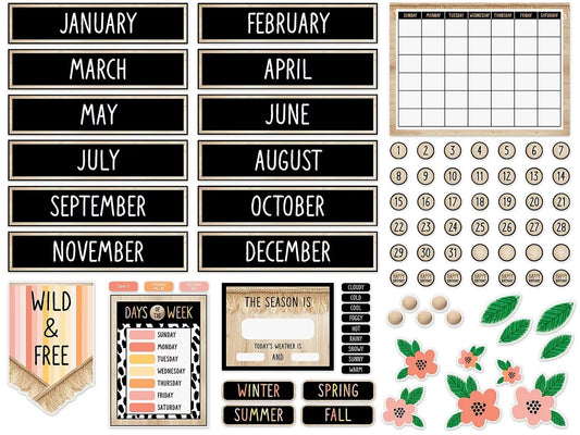 Simply Safari Calendar Bulletin Board Set - US 5840