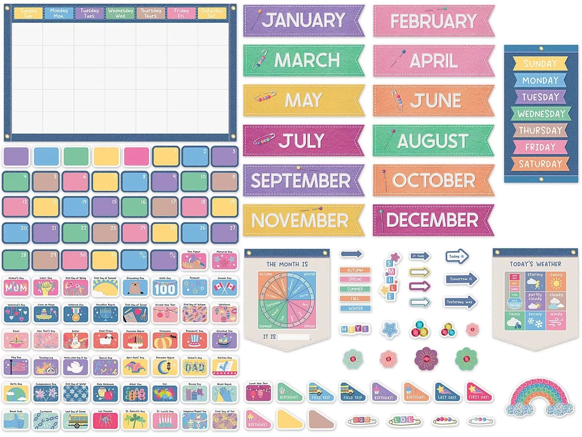 Crafty and Cool Calendar Bulletin Board Set - US 8555