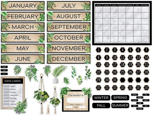 Simply Boho Calendar Bulletin Board Set - US 2730