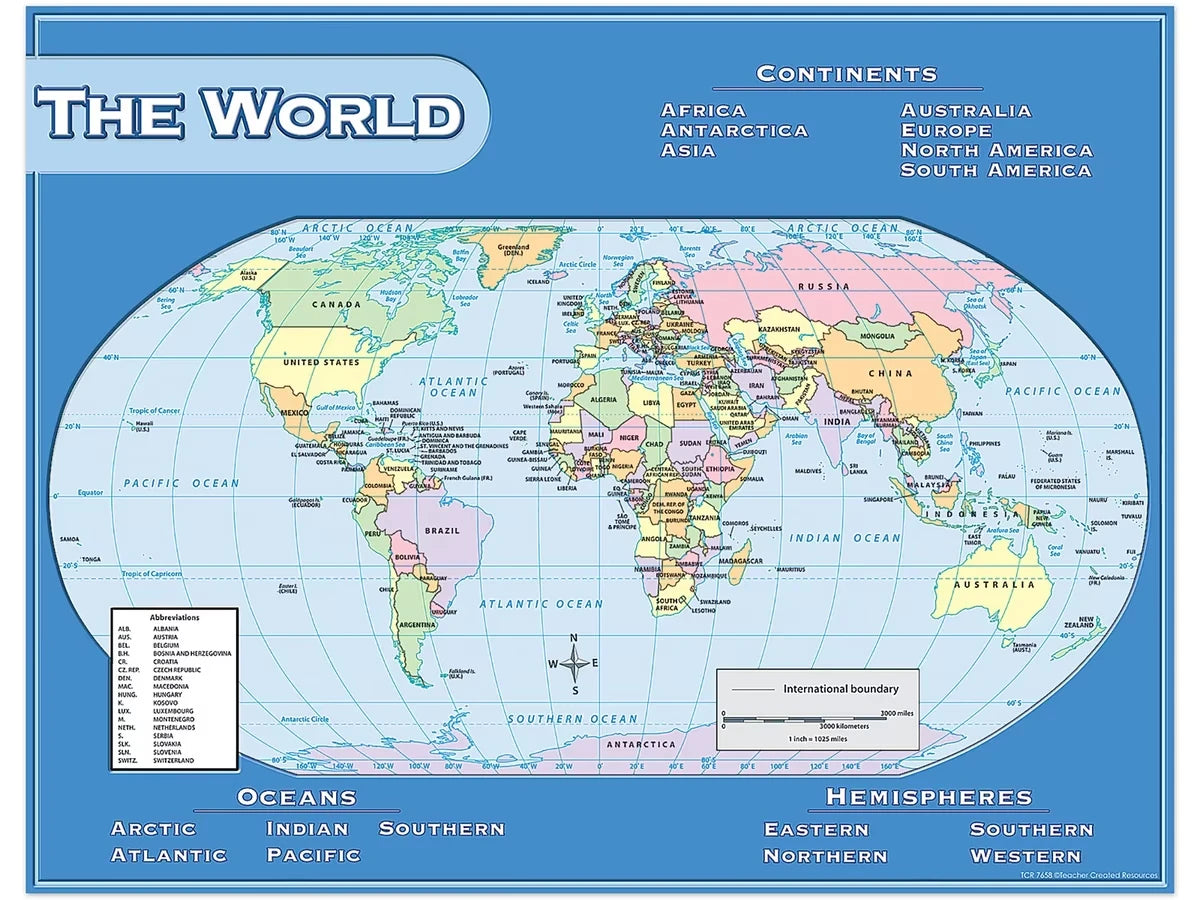 World Map Poster - US 4113