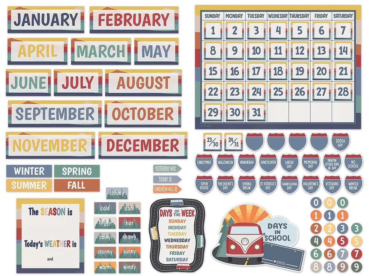 Moving Mountains Calendar Bulletin Board Set - US 9490