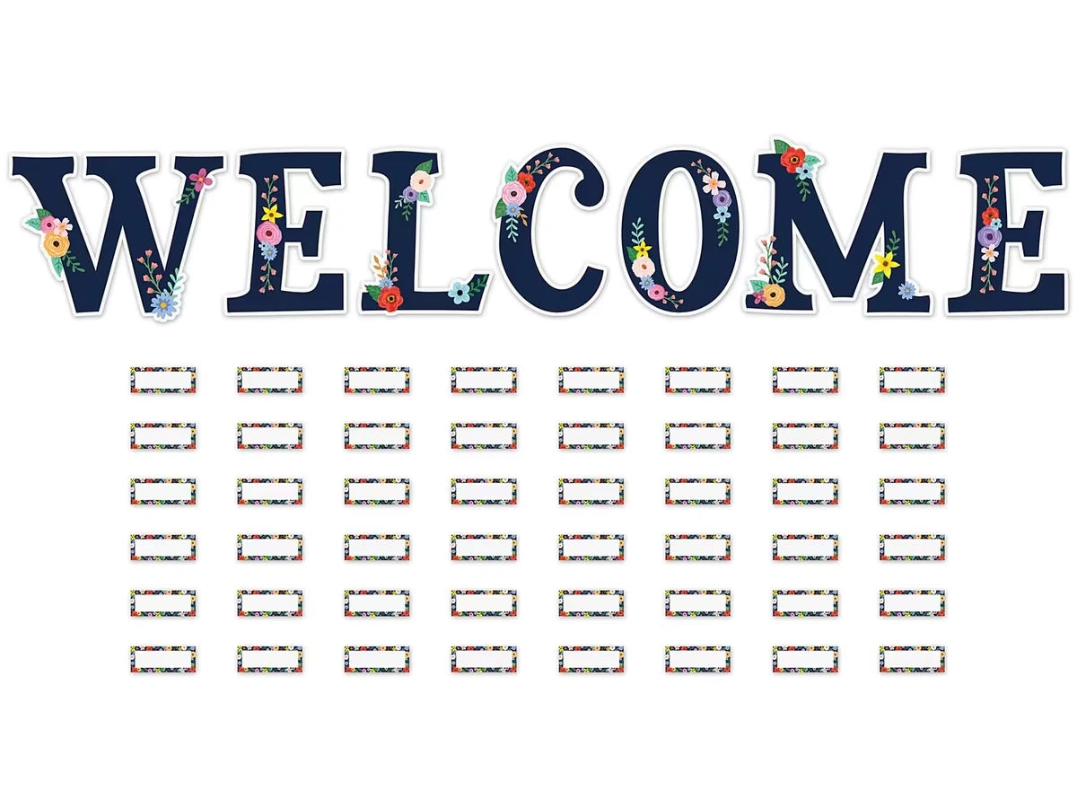 Wildflowers Welcome Bulletin Board Set - US 7885
