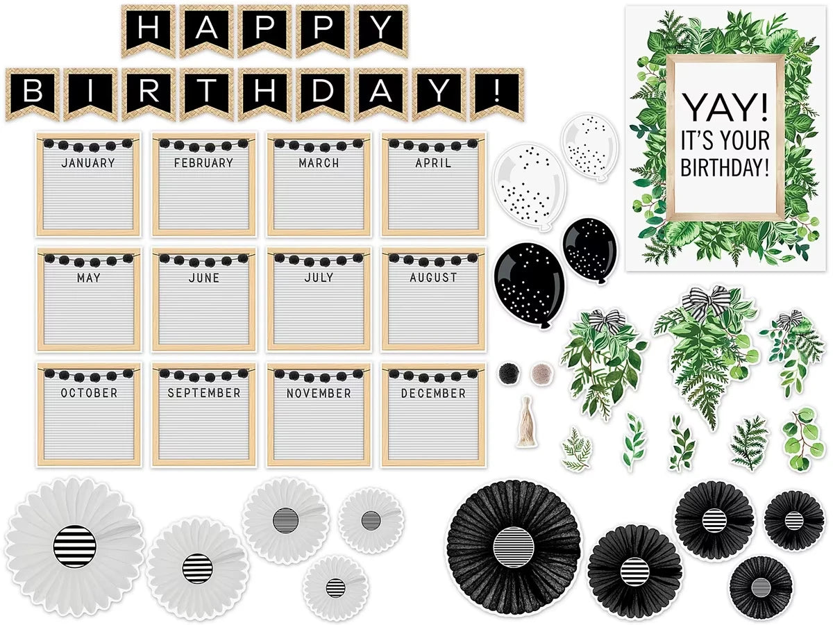 Simply Boho Birthday Bulletin Board Set - US 7924