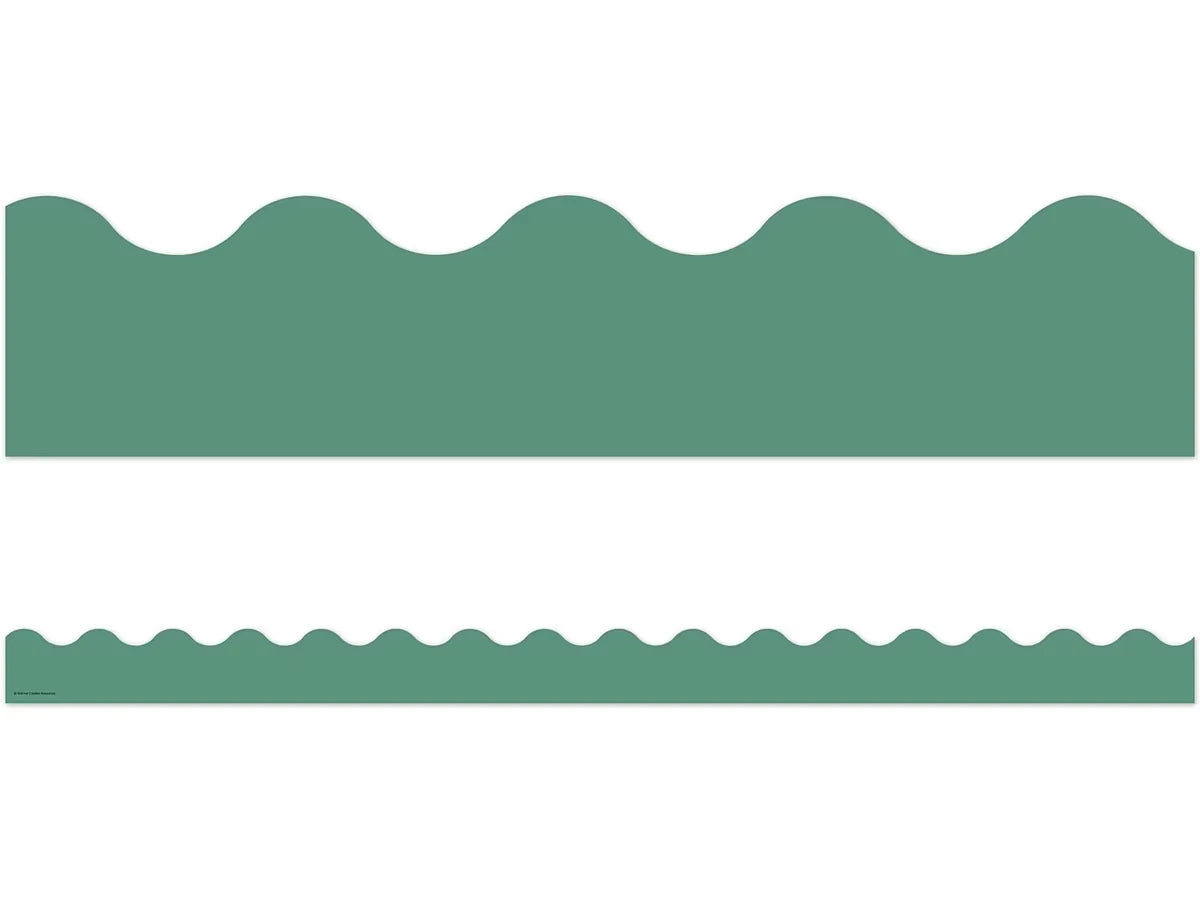 Eucalyptus Green Scalloped Border - US 1048