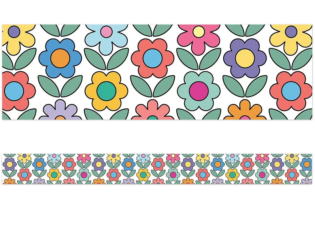 Retro Remix Flowers Border - US 7693