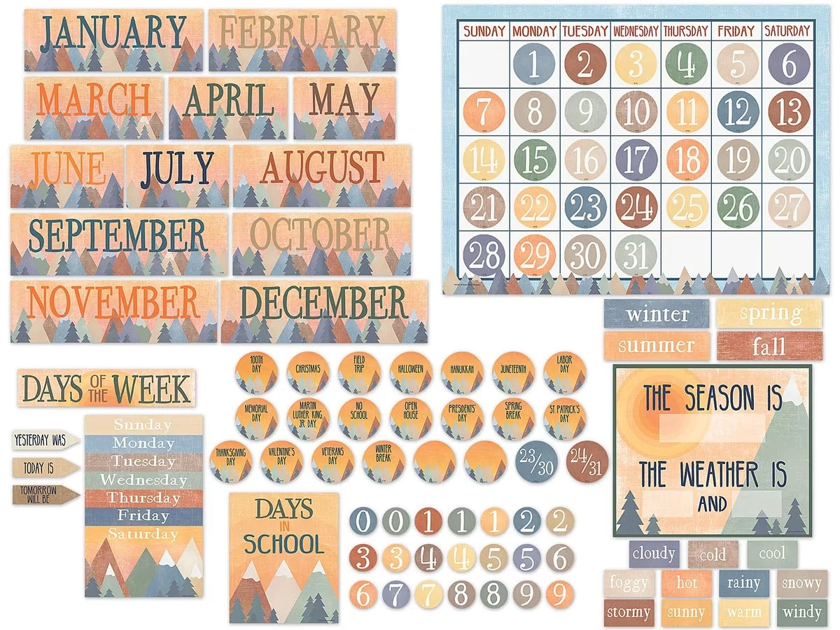 Moving Mountains Calendar Bulletin Board Set - US 5450