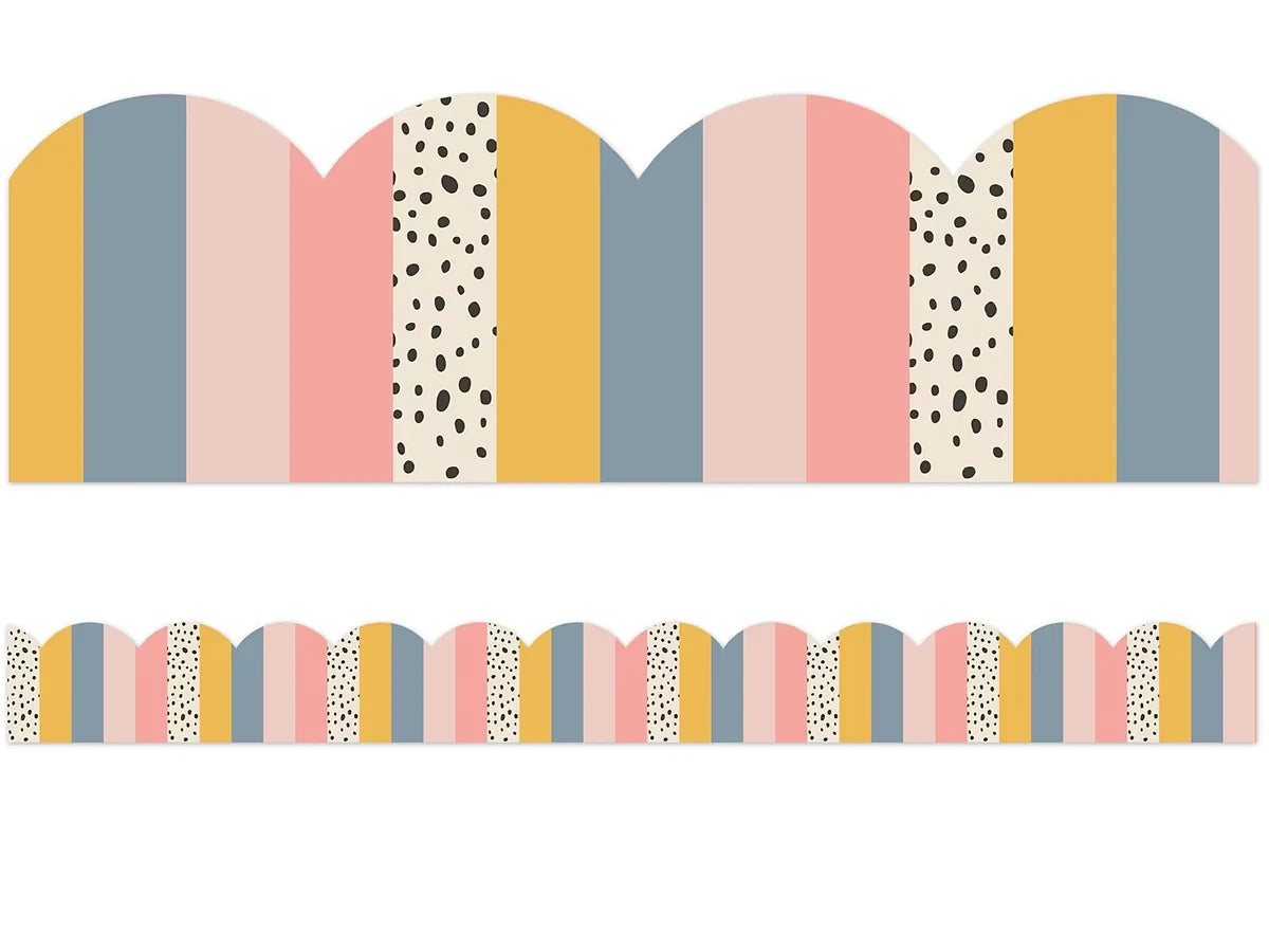 We Belong Striped Scalloped Border - US 4211