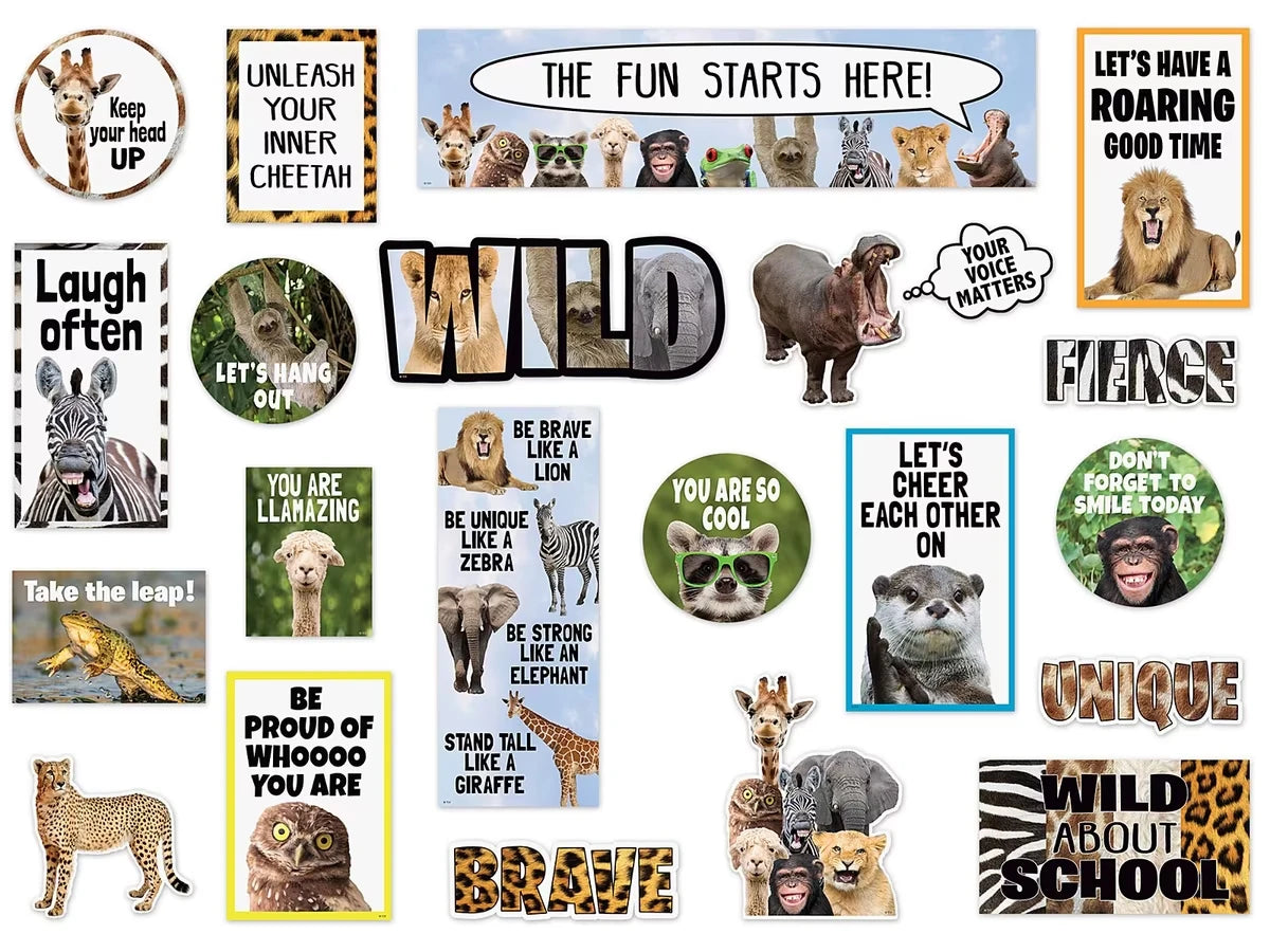 Go Wild Animals Mini Bulletin Board Set - US 8173