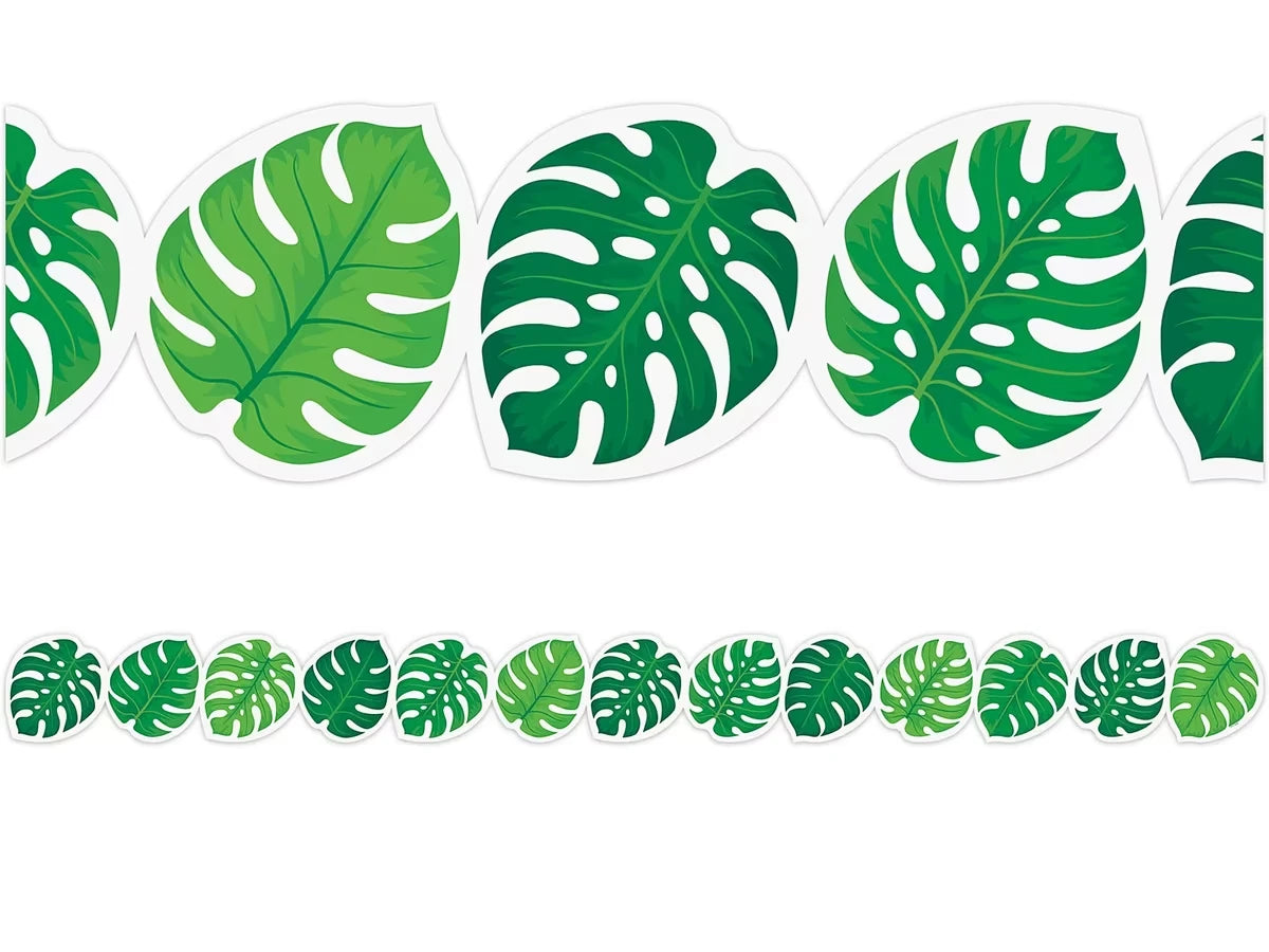 Palm Paradise Tropical Leaf Border - US 9234