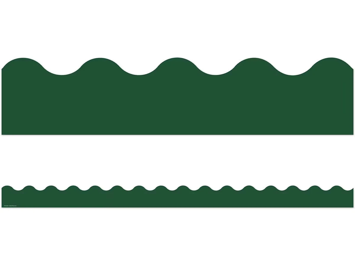 Moving Mountains Pine Green Scalloped Border - US 9093