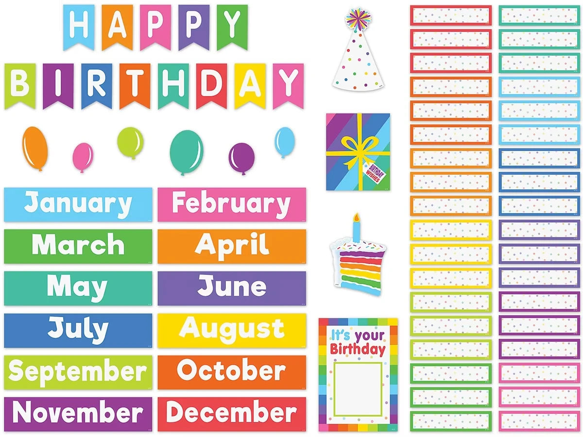 Colorful Birthday Bulletin Board Set - US 6538