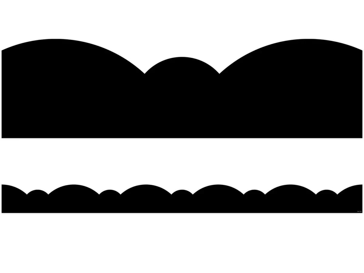 Black Stylish Scalloped Border - US 8831