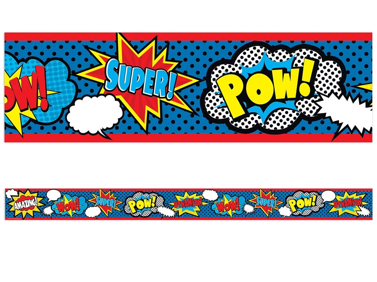Superhero Word-Burst Border - US 1337