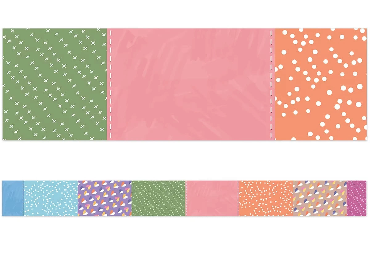 Retro Remix Patchwork Border - US 7906