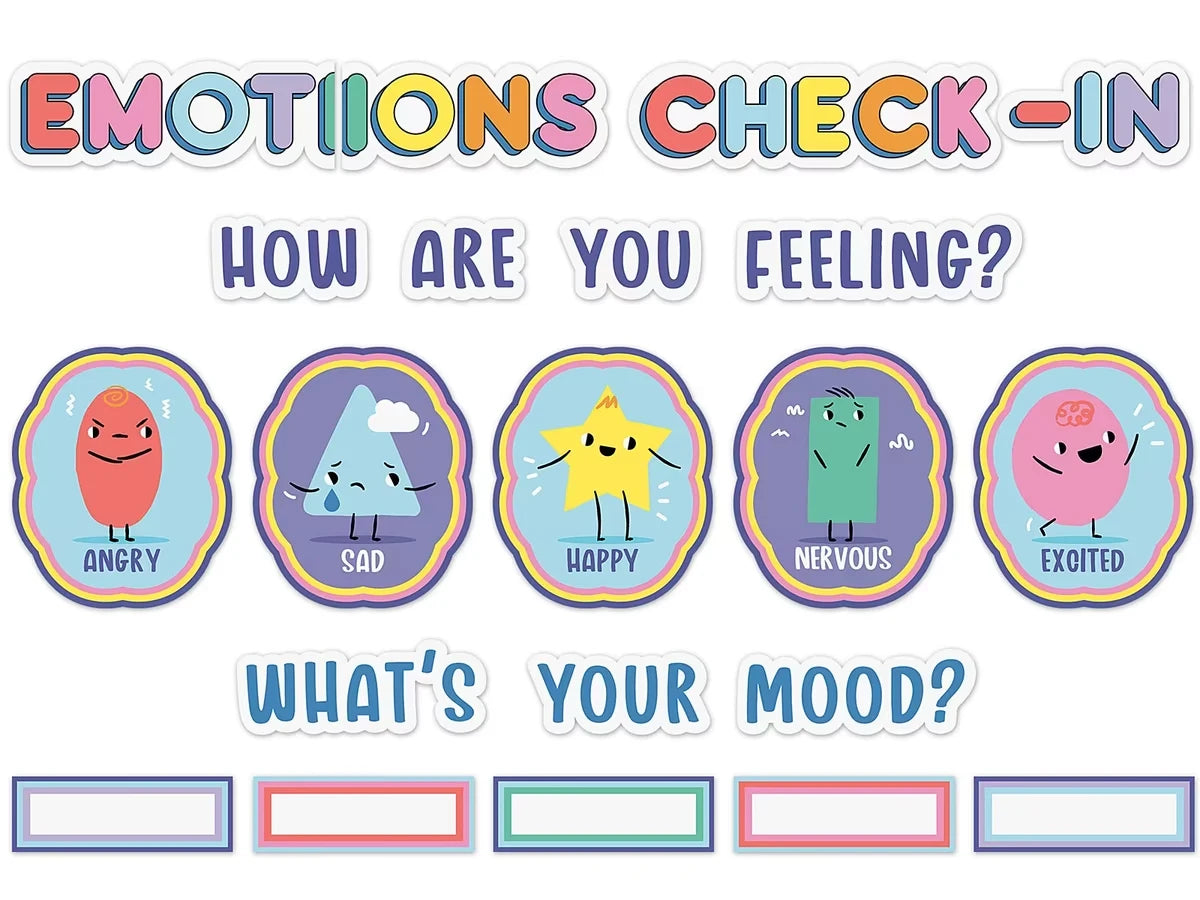 We Stick Together Emotions Check-In Bulletin Board Set - US 7859