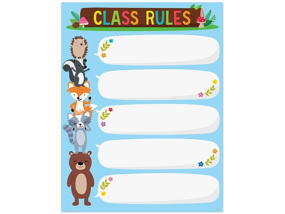 Woodland Friends Classroom Rules Poster - US 4602