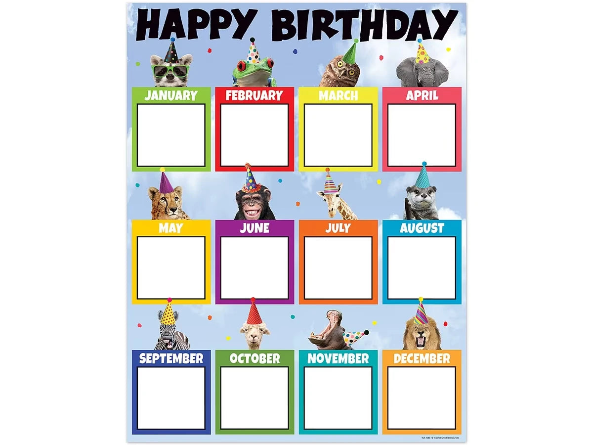 Go Wild Animals Birthday Chart - US 1146