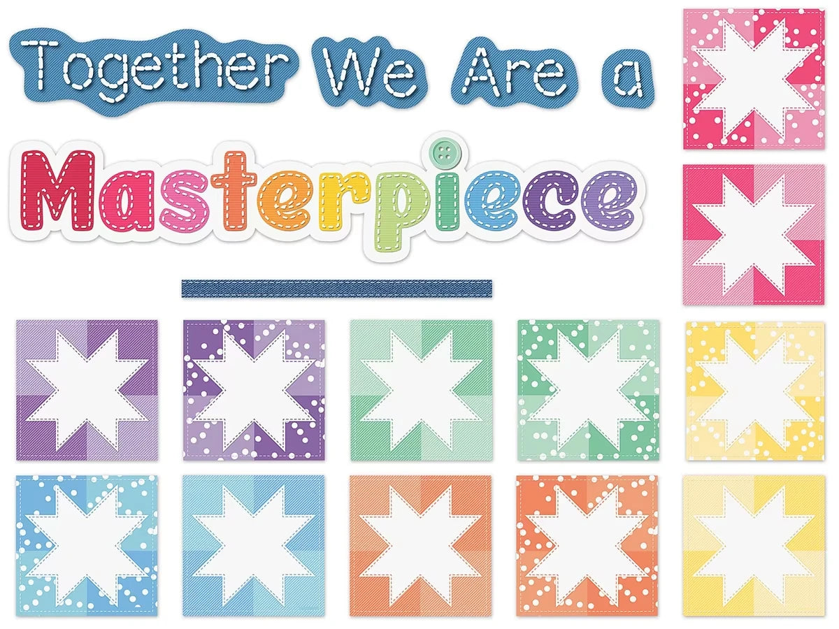 Crafty and Cool Together We Are a Masterpiece Bulletin Board Set - US 1583