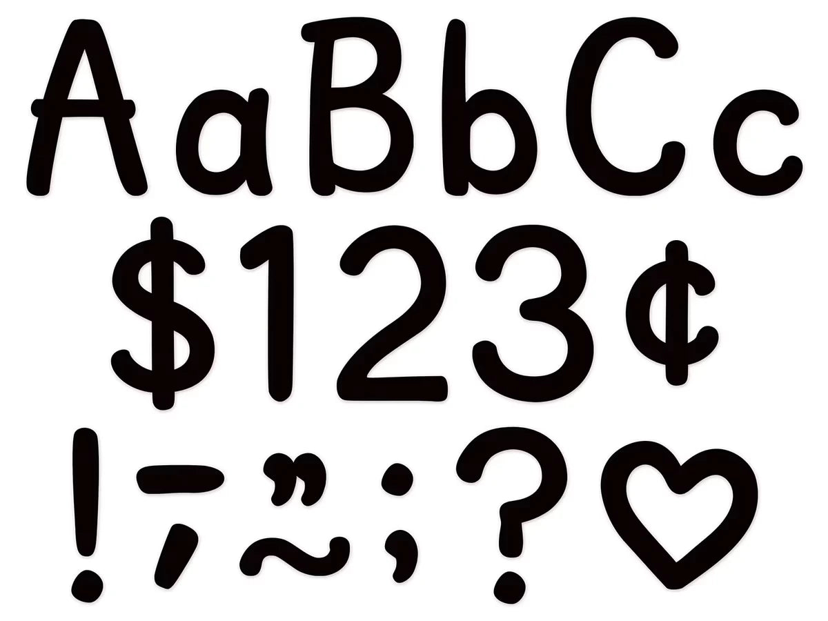 Classic Black 4" Punch-Out Letters - US 1251