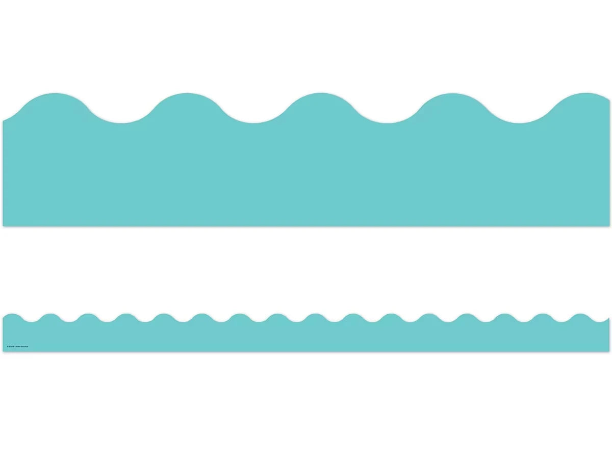 Light Turquoise Scalloped Border - US 3400