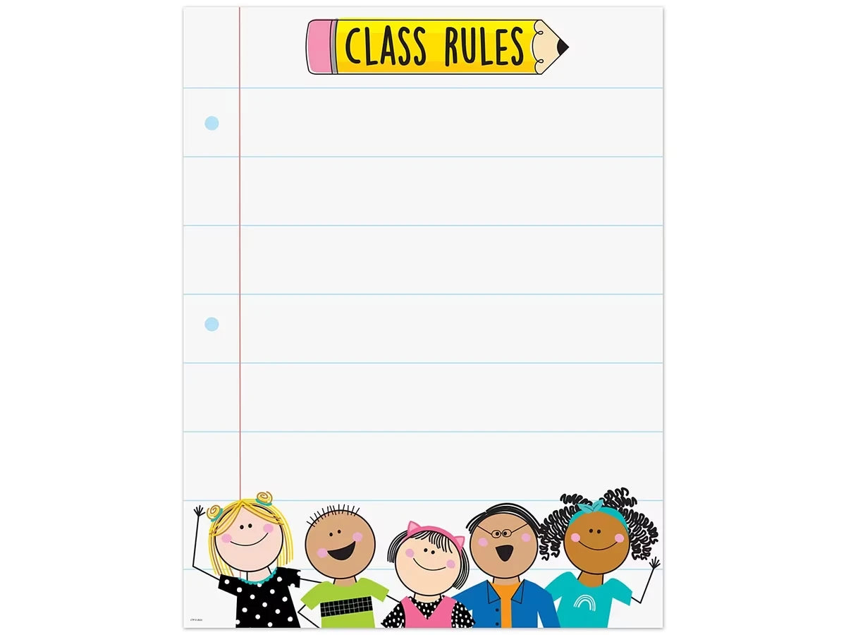 Stick Kids Classroom Rules Poster - US 7944