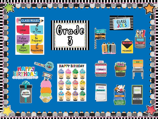 Bold & Bright Classroom Jobs Bulletin Board Set - US 1339