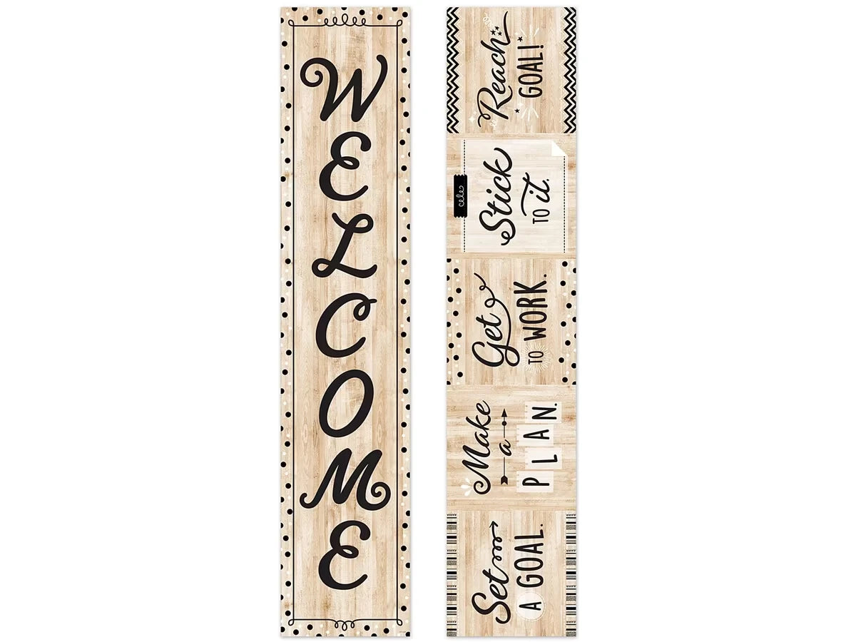 Double-Sided Wood Welcome Banner - US 1321