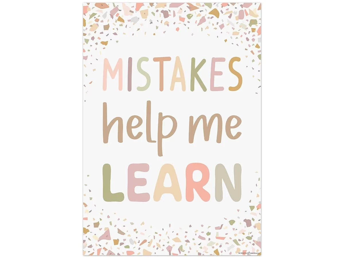 Terrazzo Tones Mistakes Help Me Learn Poster - US 4918