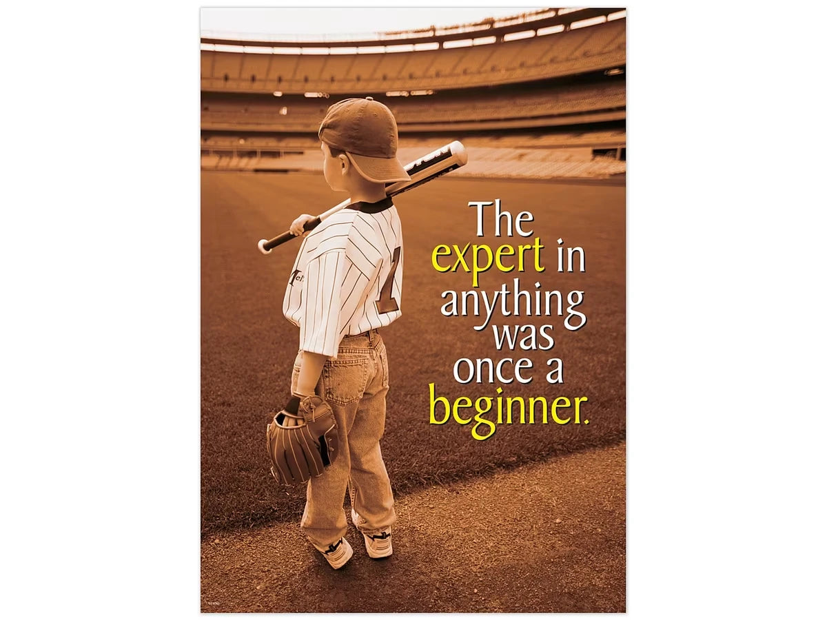 The Expert in Anything Was Once a Beginner Poster - US 6958
