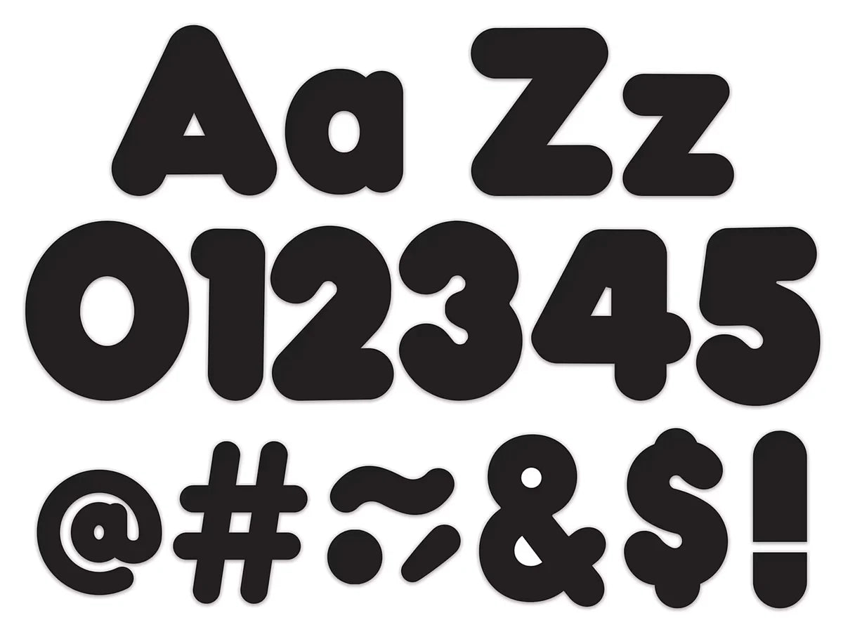 Black 4" Punch-Out Letters - US 2275