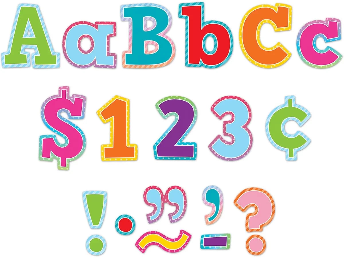 Colorful Vibes 4" Punch-Out Letters - US 7216
