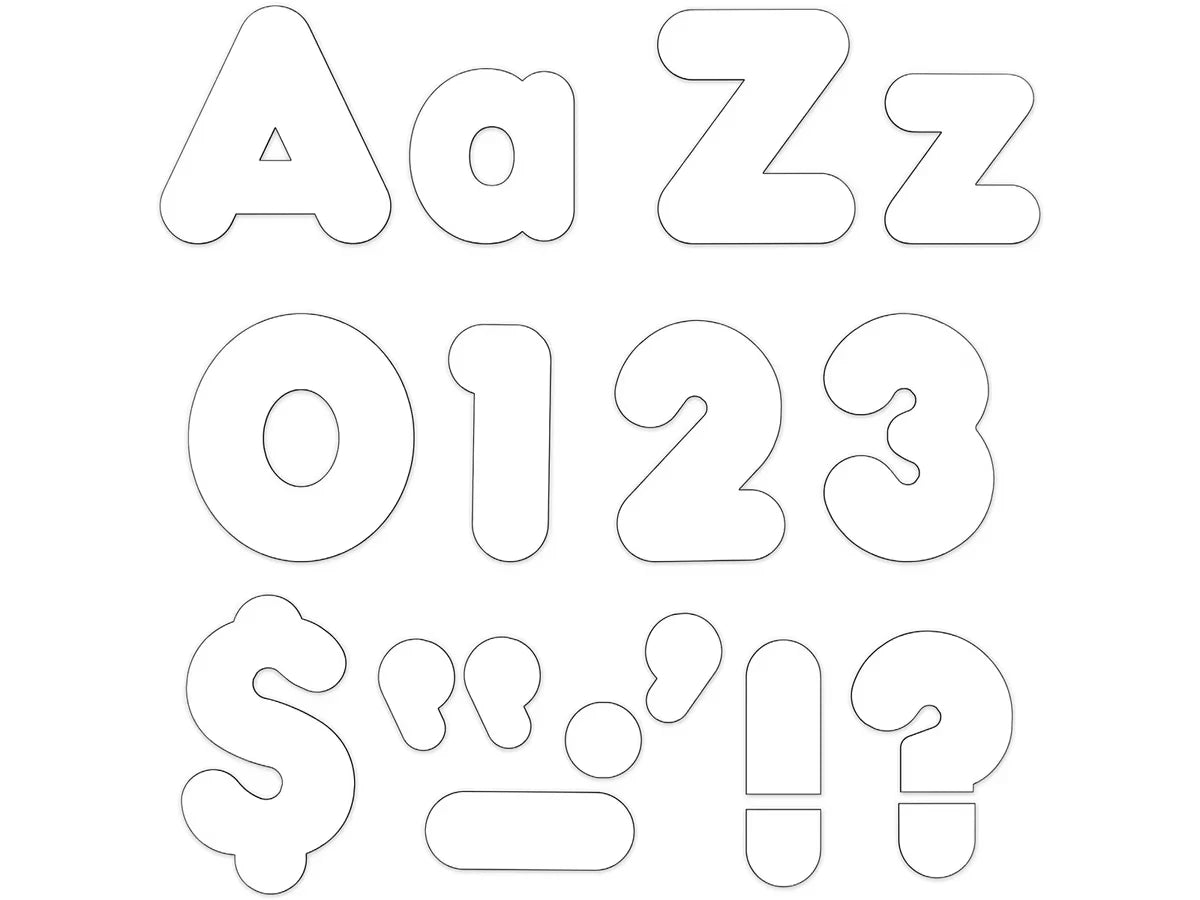 White 4" Punch-Out Letters - US 3481