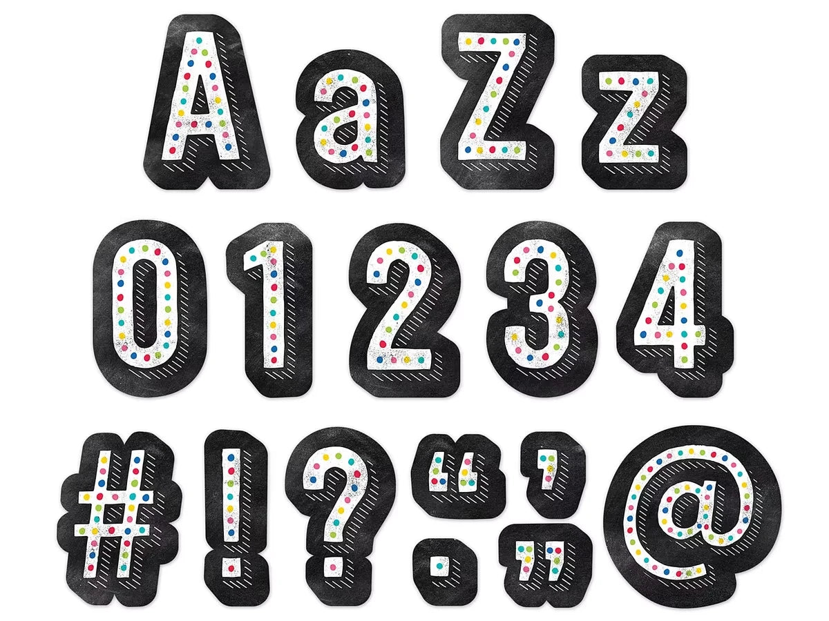 Chalk It Up! Colorful Chalk 4" Punch-Out Letters - US 7441