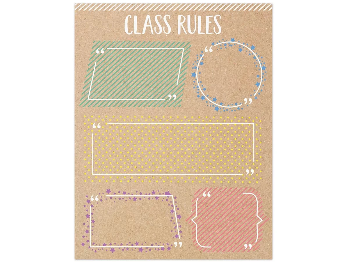 Krafty Pop! Classroom Rules Poster - US 7125