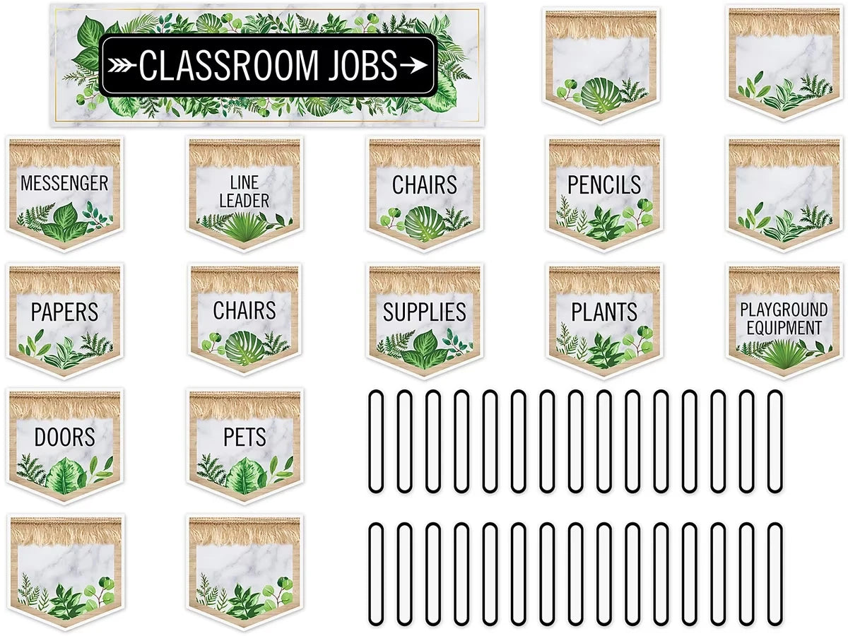 Simply Boho Classroom Jobs Bulletin Board Set - US 2946