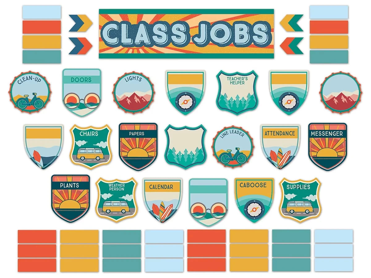 Adventurer Classroom Jobs Bulletin Board Set - US 6693