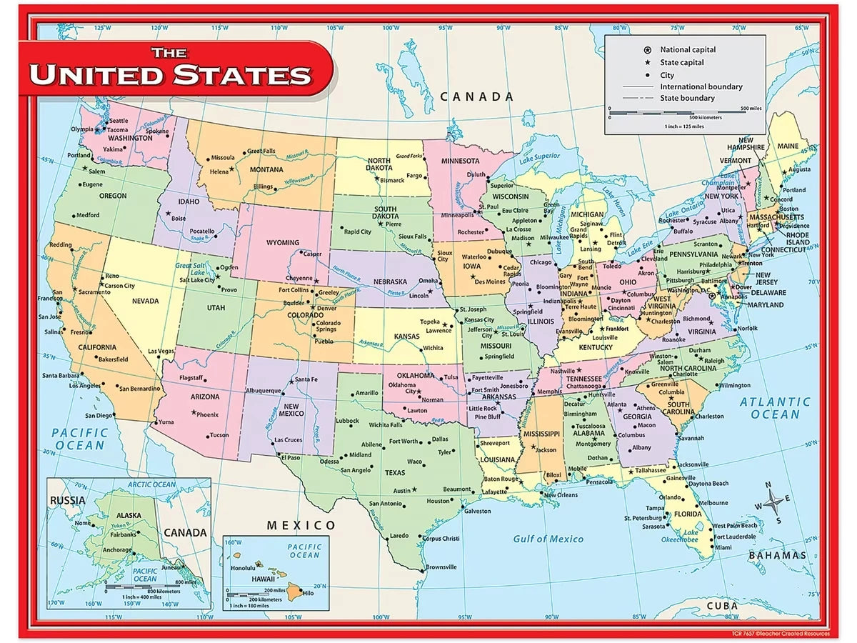 U.S.A. Map Poster - US 3408