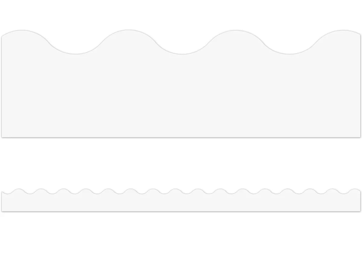 Bright White Scalloped Border - US 6055