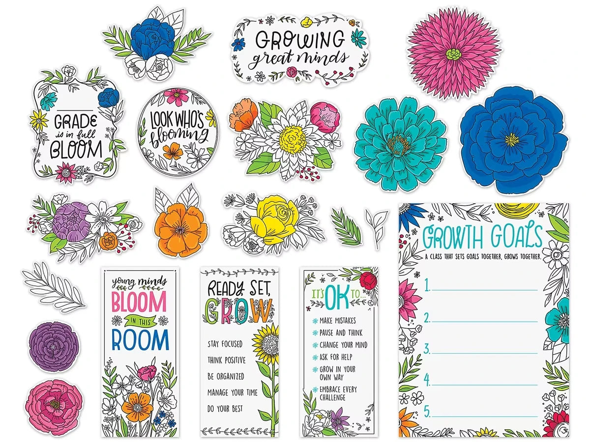 Bright Blooms Bulletin Board Set - US 9643