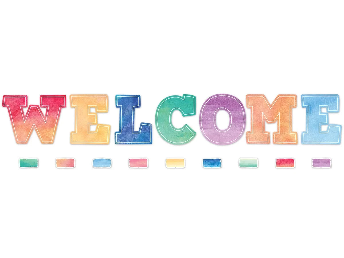 Watercolor Welcome Bulletin Board Set - US 3789