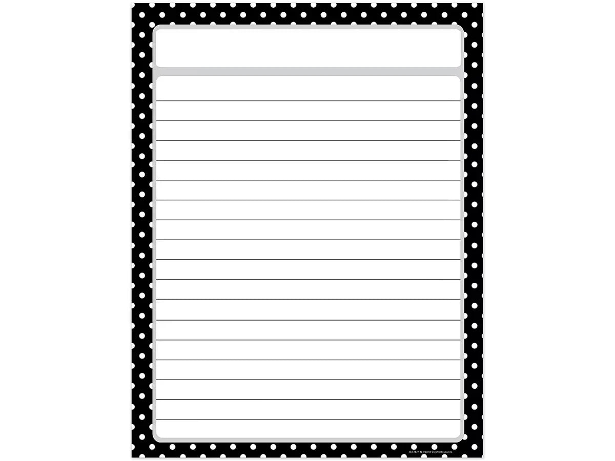 Black Polka Dot Lined Poster - US 3019