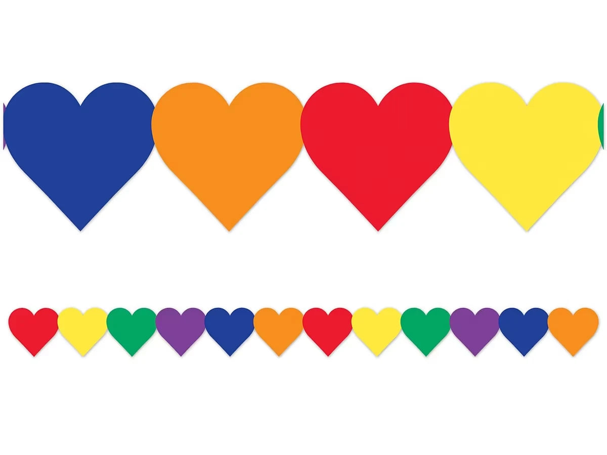 Colorful Heart Border - US 5639