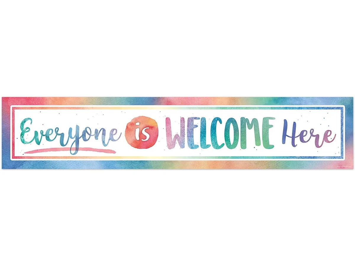 Watercolor Everyone Is Welcome Banner - US 5118