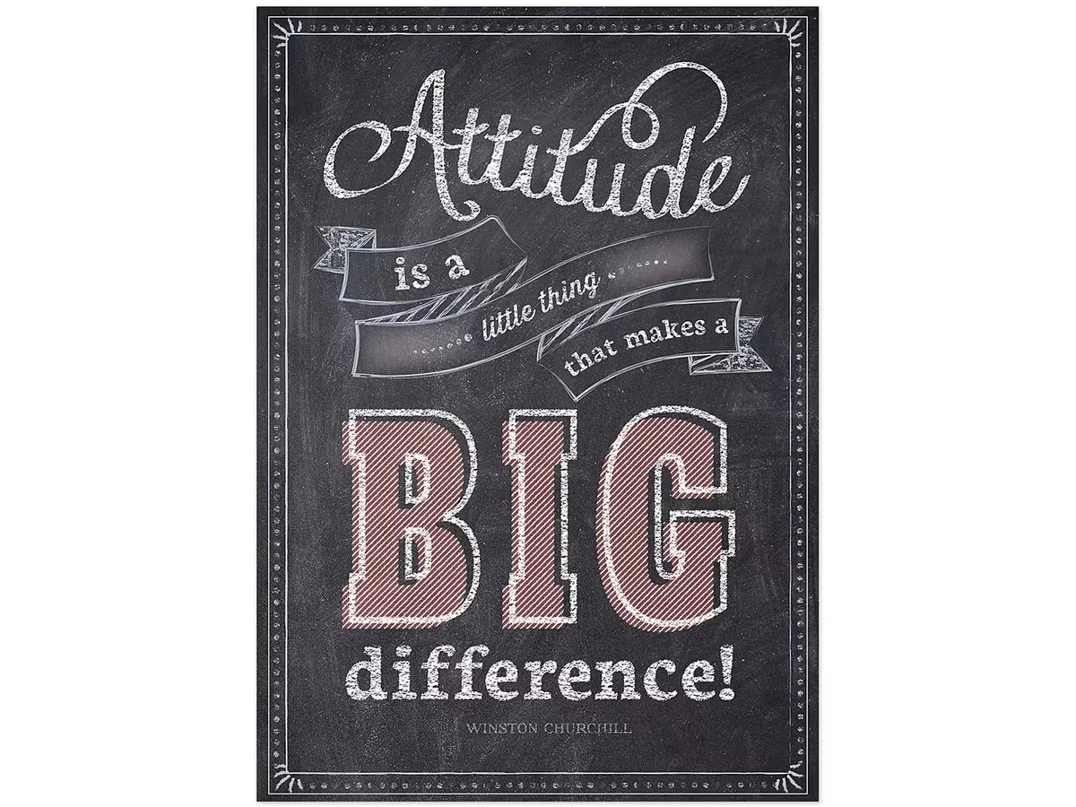 Chalk It Up! Attitude Makes a Big Difference Poster - US 6462