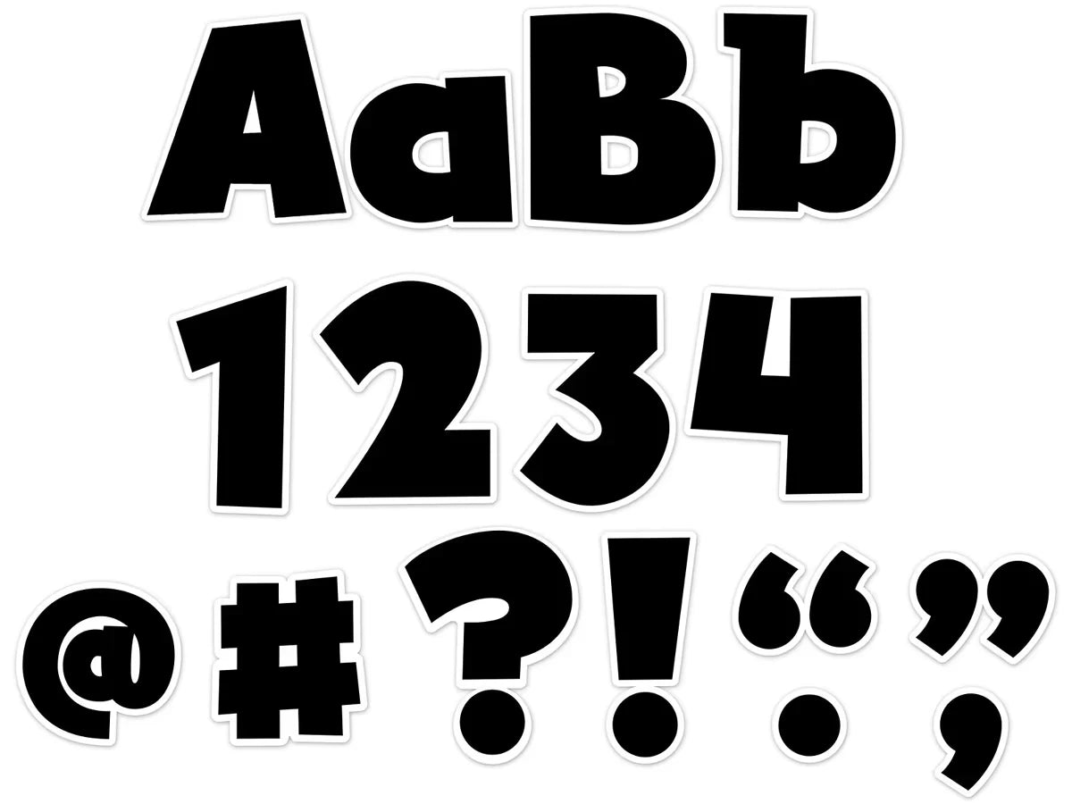 Black Bold 4" Punch-Out Letters - US 8920