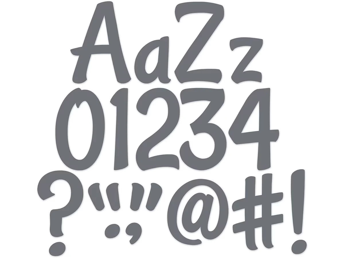 Gray Stylish 4" Punch-Out Letters - US 9740