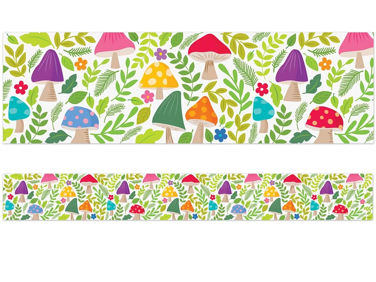 Woodland Friends Mushroom Medley Border - US 6444